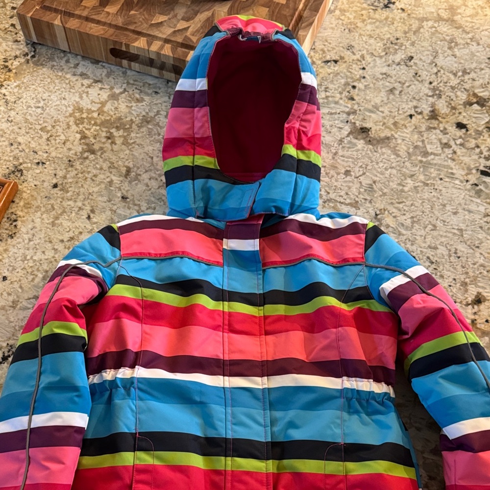 Colorful Striped ski Jacket